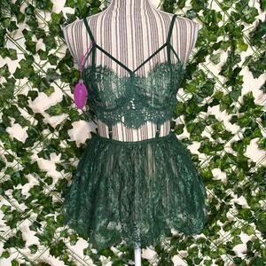 New avidlove green lace lingerie